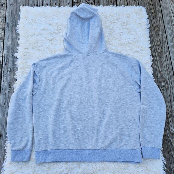 Gray Hoodie Puma Size M Boxy Cut Hooded Logo Sweatshirt Med - Picture 7 of 8